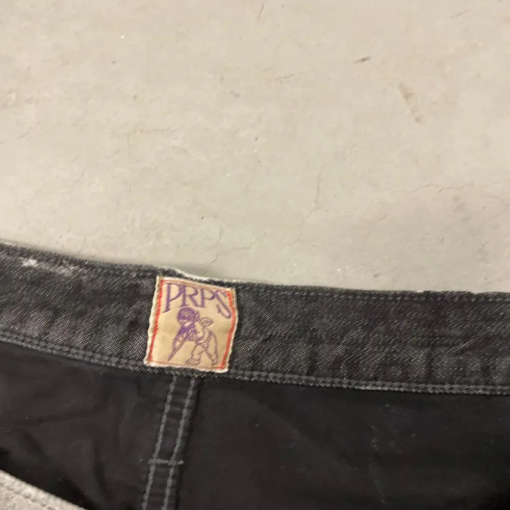 Y2K vintage gray ash wash prps slim distressed ripped paint splatter Jeans 40x34